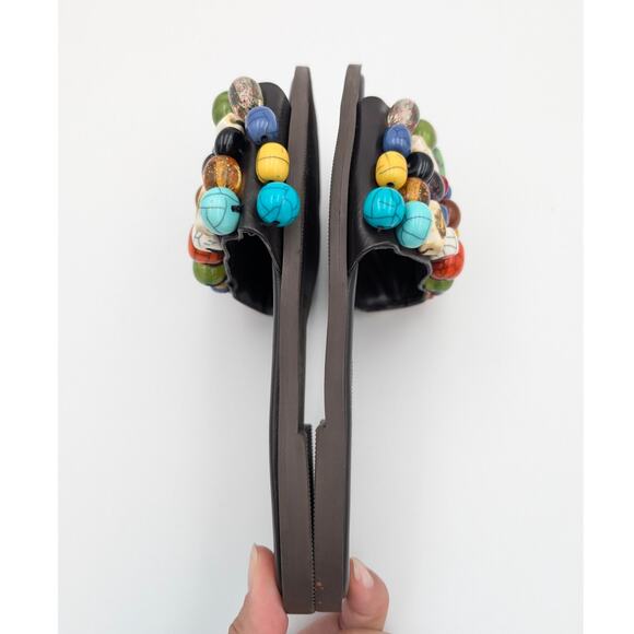 Steve Madden Knicky Multi Beads Flat Slide Sandals Women's Size US6 EU37 - Picture 9 of 11